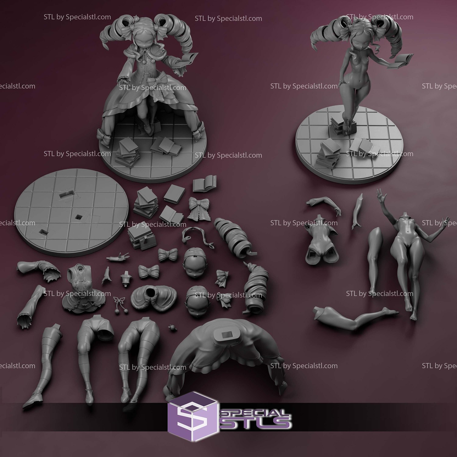 Beatrice and Book Re Zero 3D Printer Files STL Model — view 6