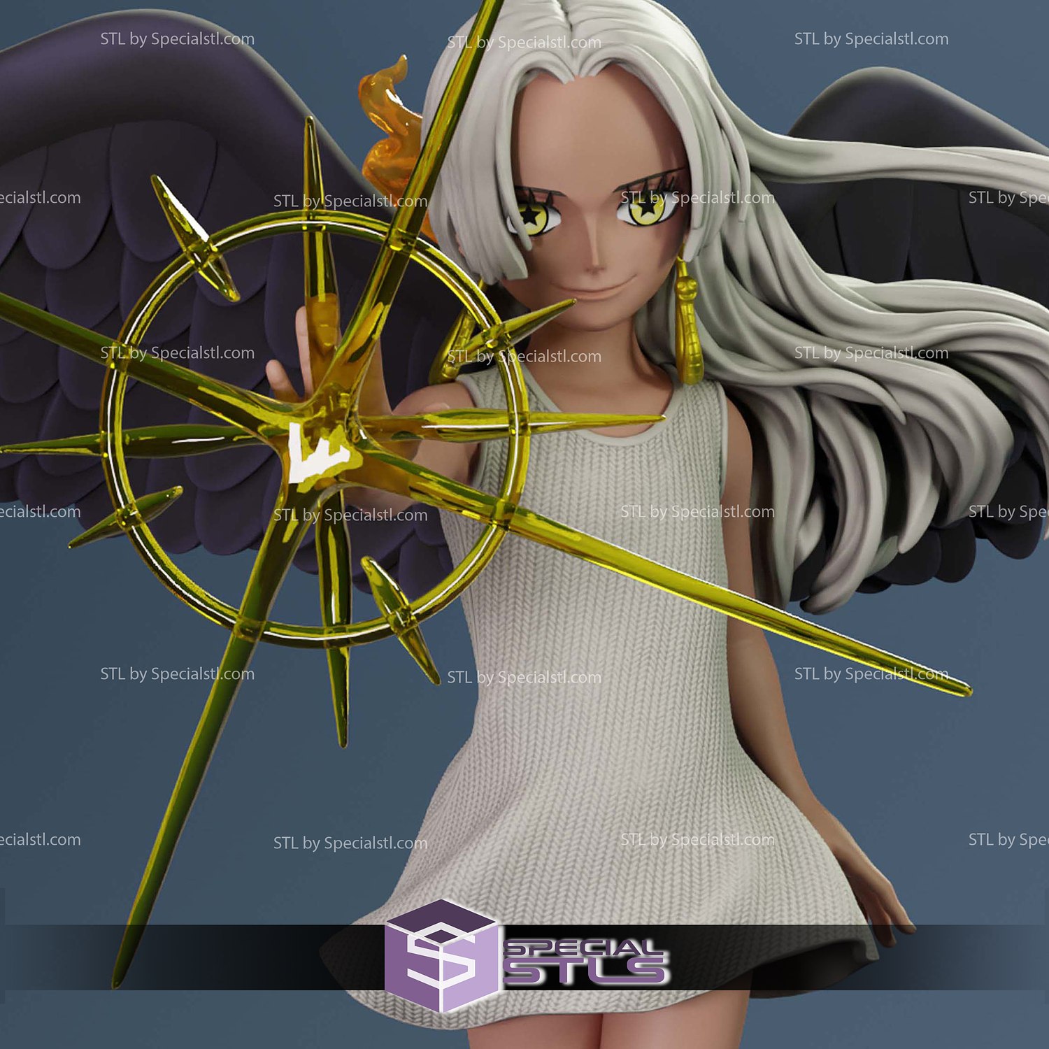 S Snake Clone Boa Hancock Seraphim 3D Printer Files STL Model — view 7