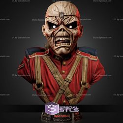 Music Iron Maiden Portrait Bust 297mm STL Files 3D Model