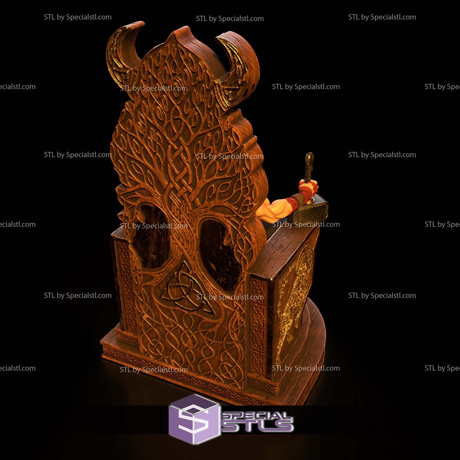 Thor King of Kings 3D Printer Files STL Model — view 3