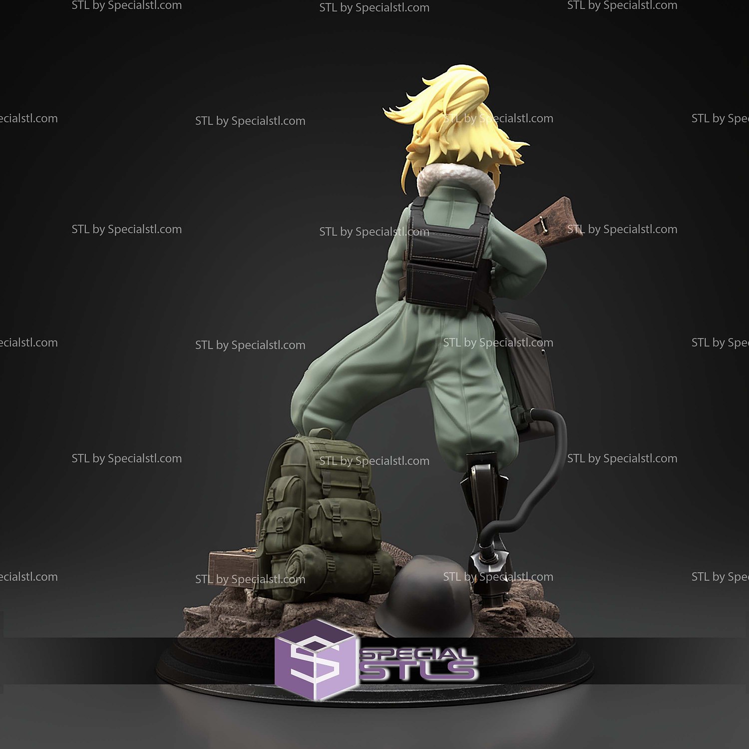 Tanya Von Degurechaff 229mm STL Files 3D Model — view 3