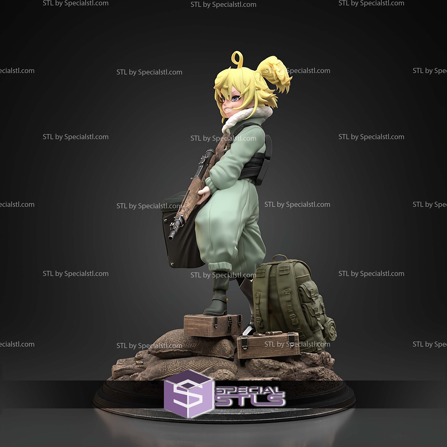 Tanya Von Degurechaff 229mm STL Files 3D Model — view 4