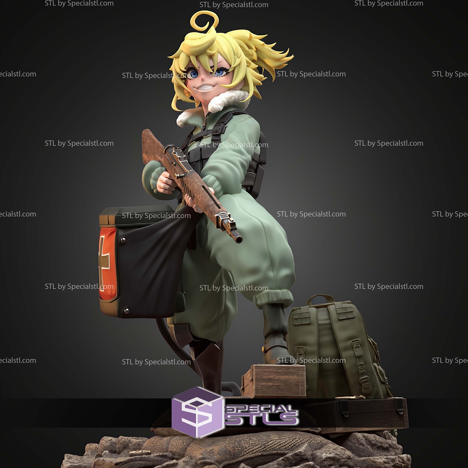Tanya Von Degurechaff 229mm STL Files 3D Model — view 6
