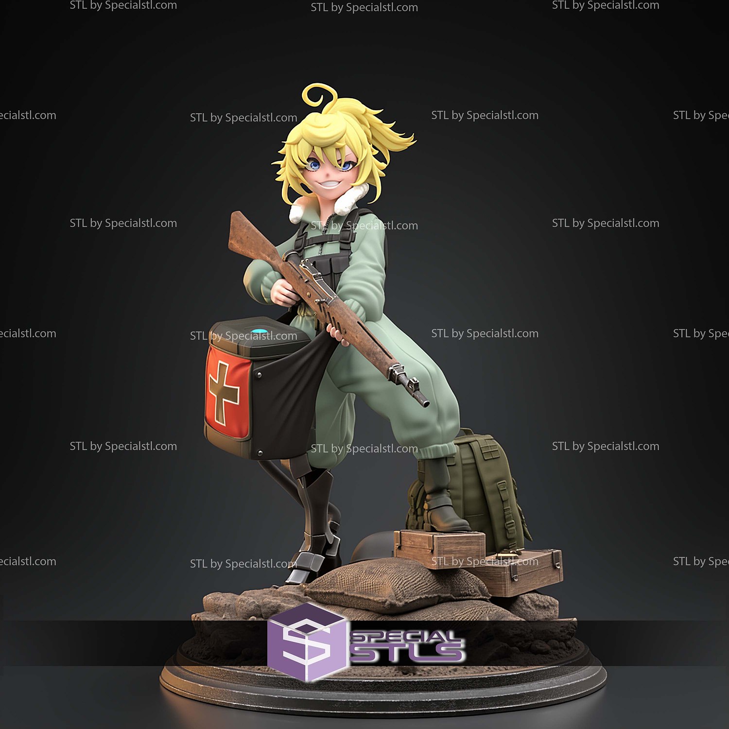 Tanya Von Degurechaff 229mm STL Files 3D Model — view 7