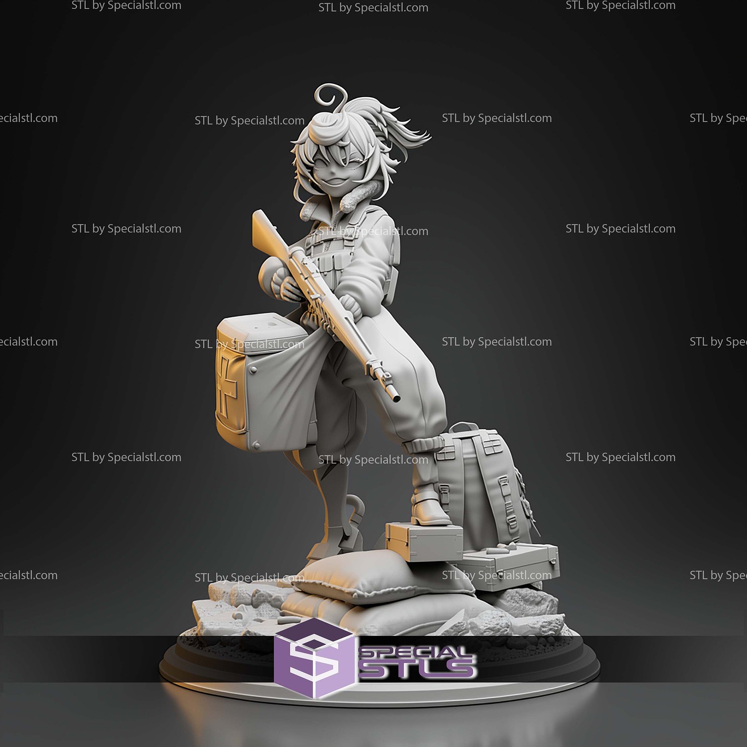 Tanya Von Degurechaff 229mm STL Files 3D Model — view 8