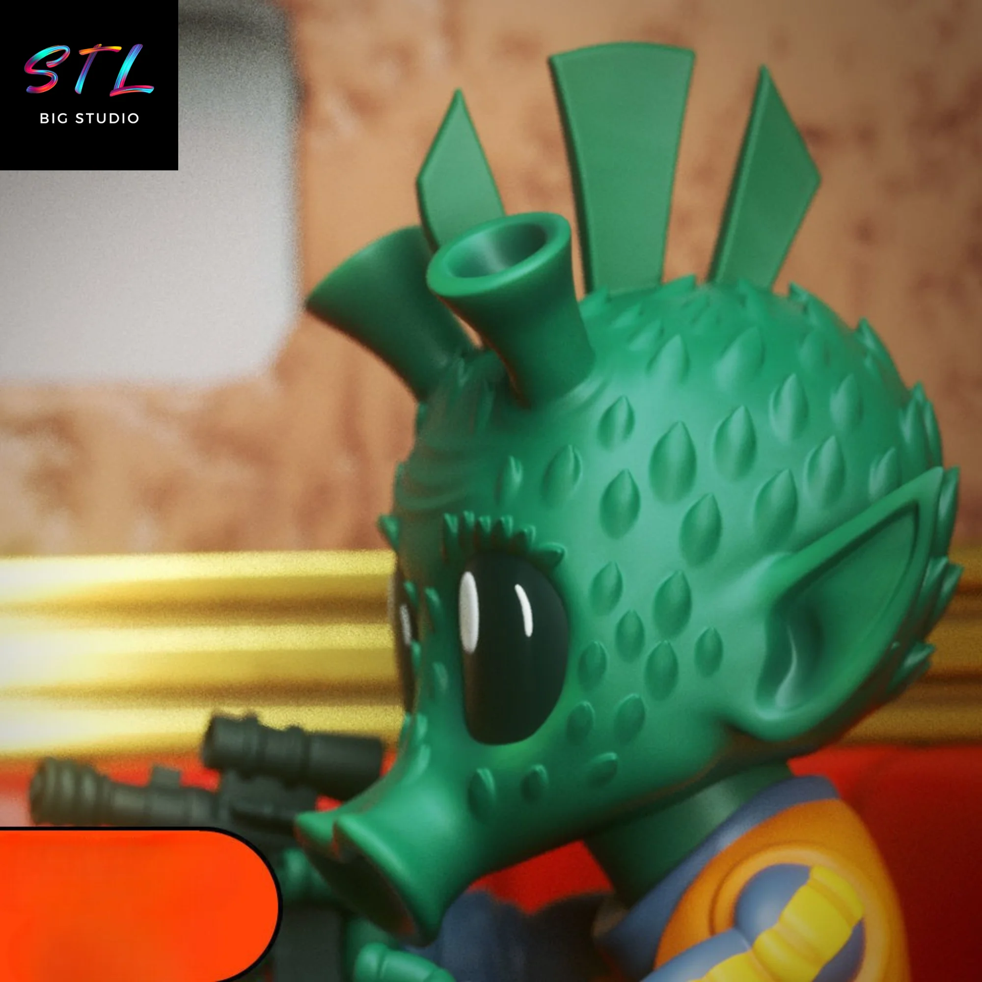 Han Solo vs Greedo Chibi Diorama STL | Star Wars | 3D Printable Model Model — view 3
