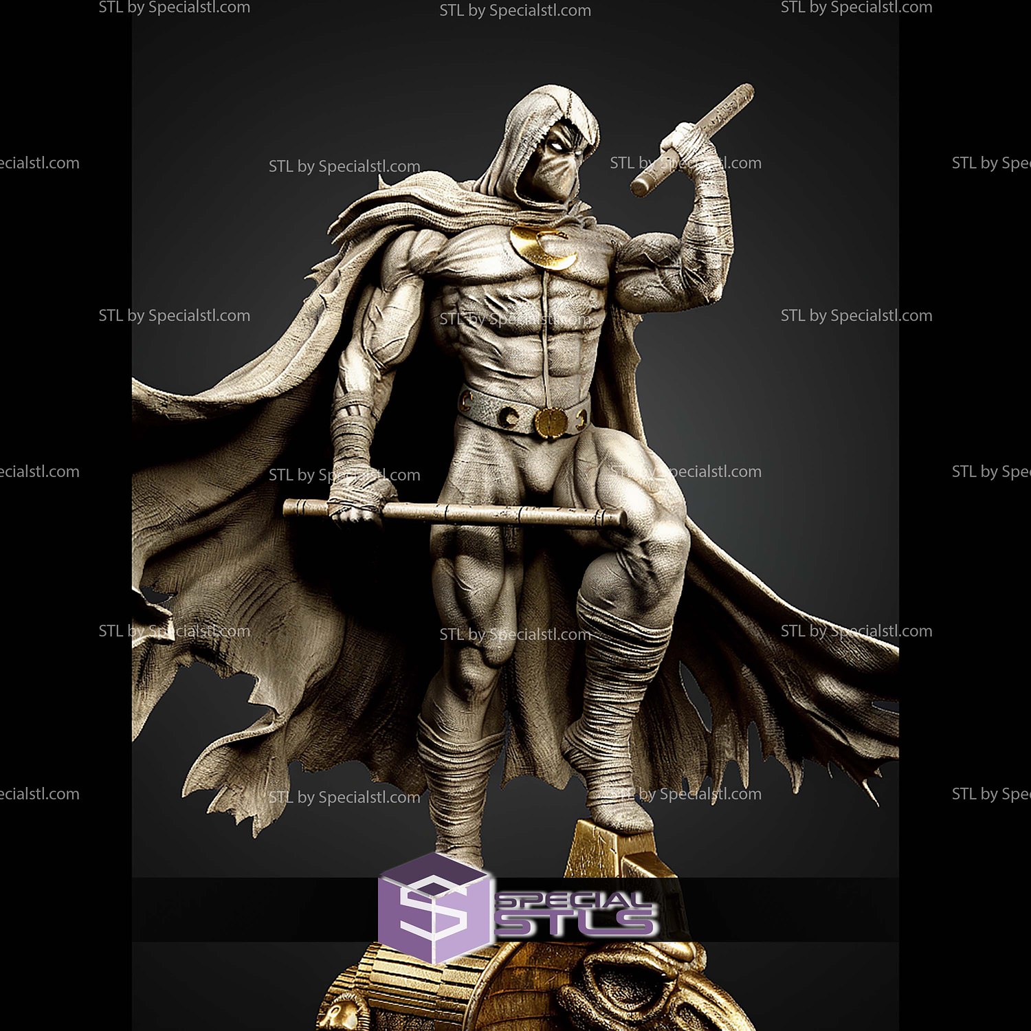 Moon Knight 2026 500mm STL Files 3D Model — view 4