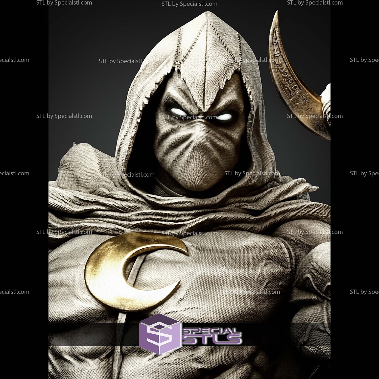 Moon Knight 2026 500mm STL Files 3D Model — view 5