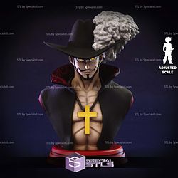 Dracule Mihawk Bust Detail STL Files 3D Model