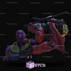 Deadpool Battle Thanos STL Files 3D Model