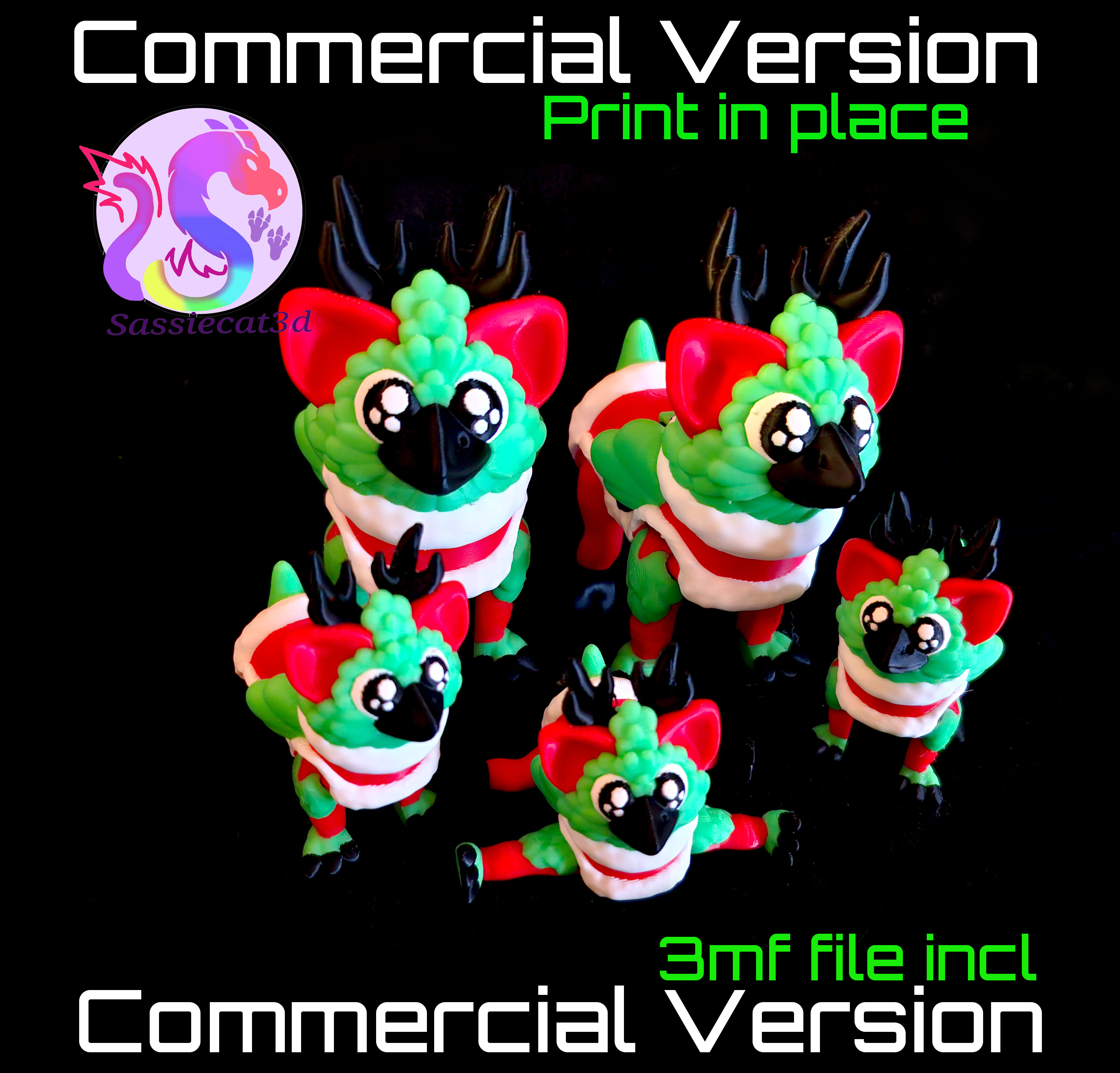 Christmas Gryphon *Commercial Version* 3D STL Model