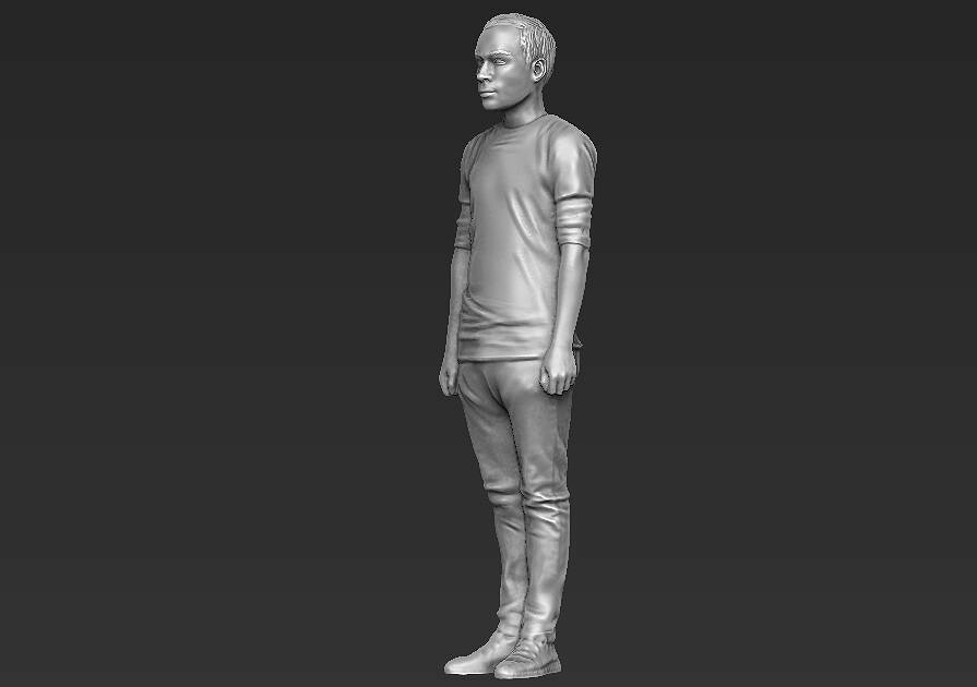 Sheldon Cooper Big Bang Theory 3D printing ready stl obj pose 2 Model — view 2