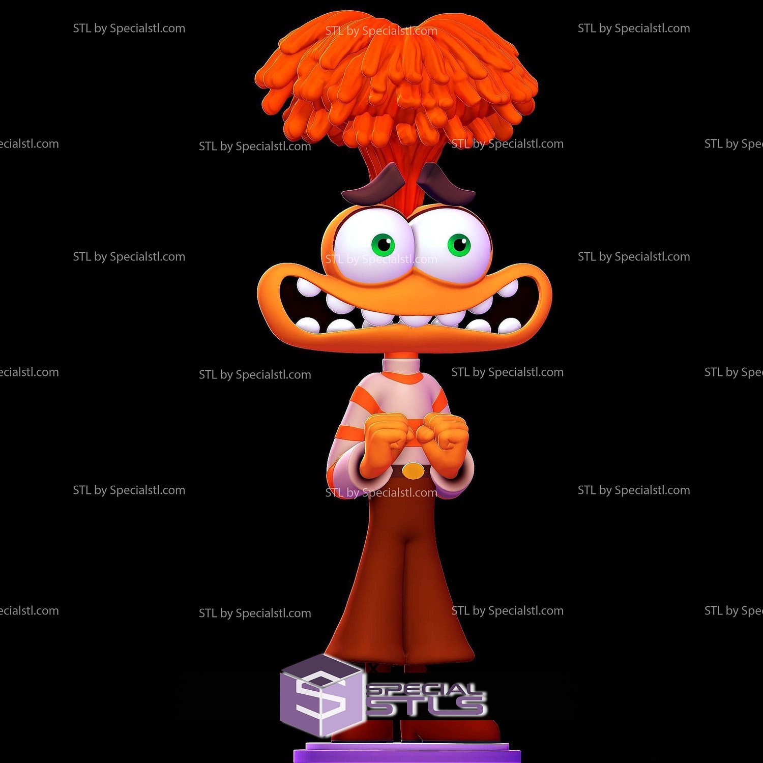 Basic STL Collection Anxiety Inside Out 2 3D Model — view 2