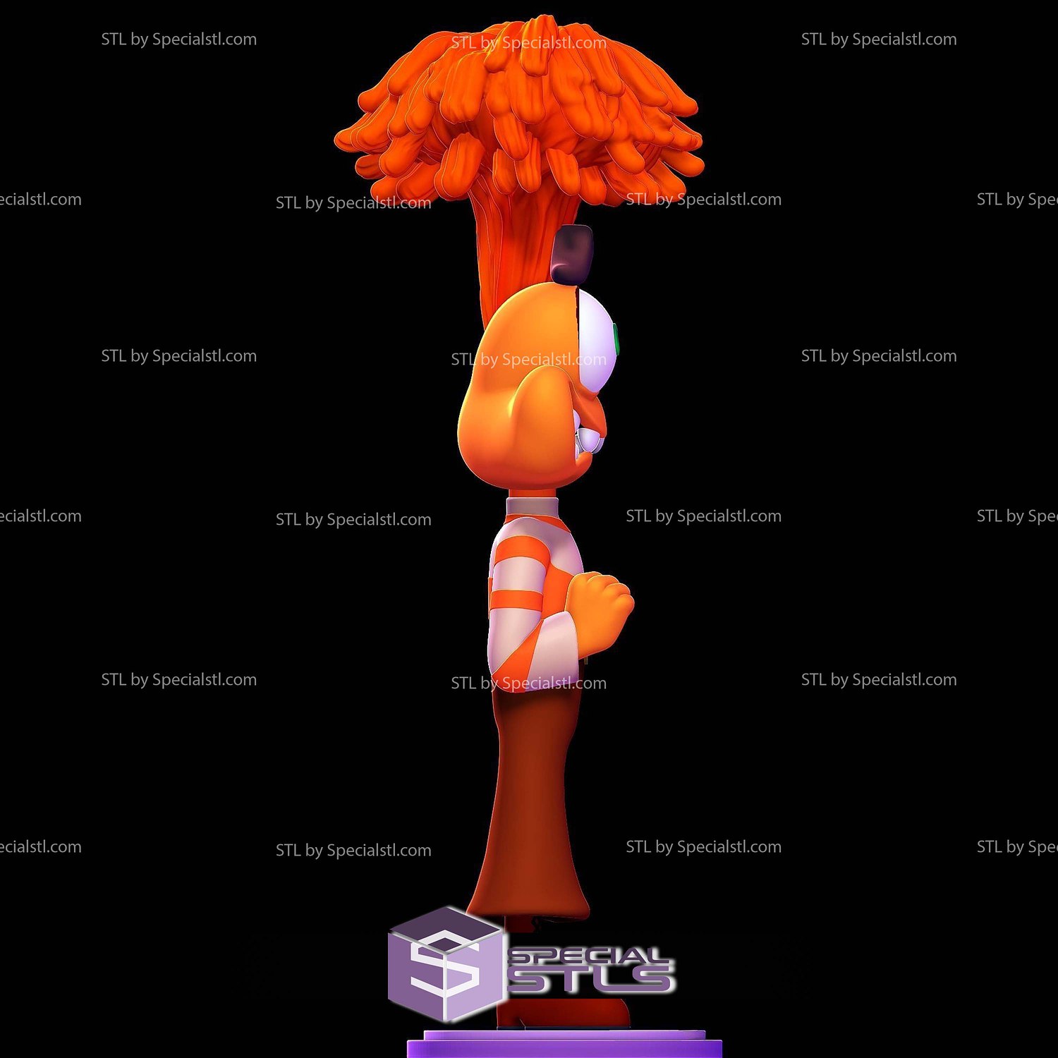 Basic STL Collection Anxiety Inside Out 2 3D Model — view 3