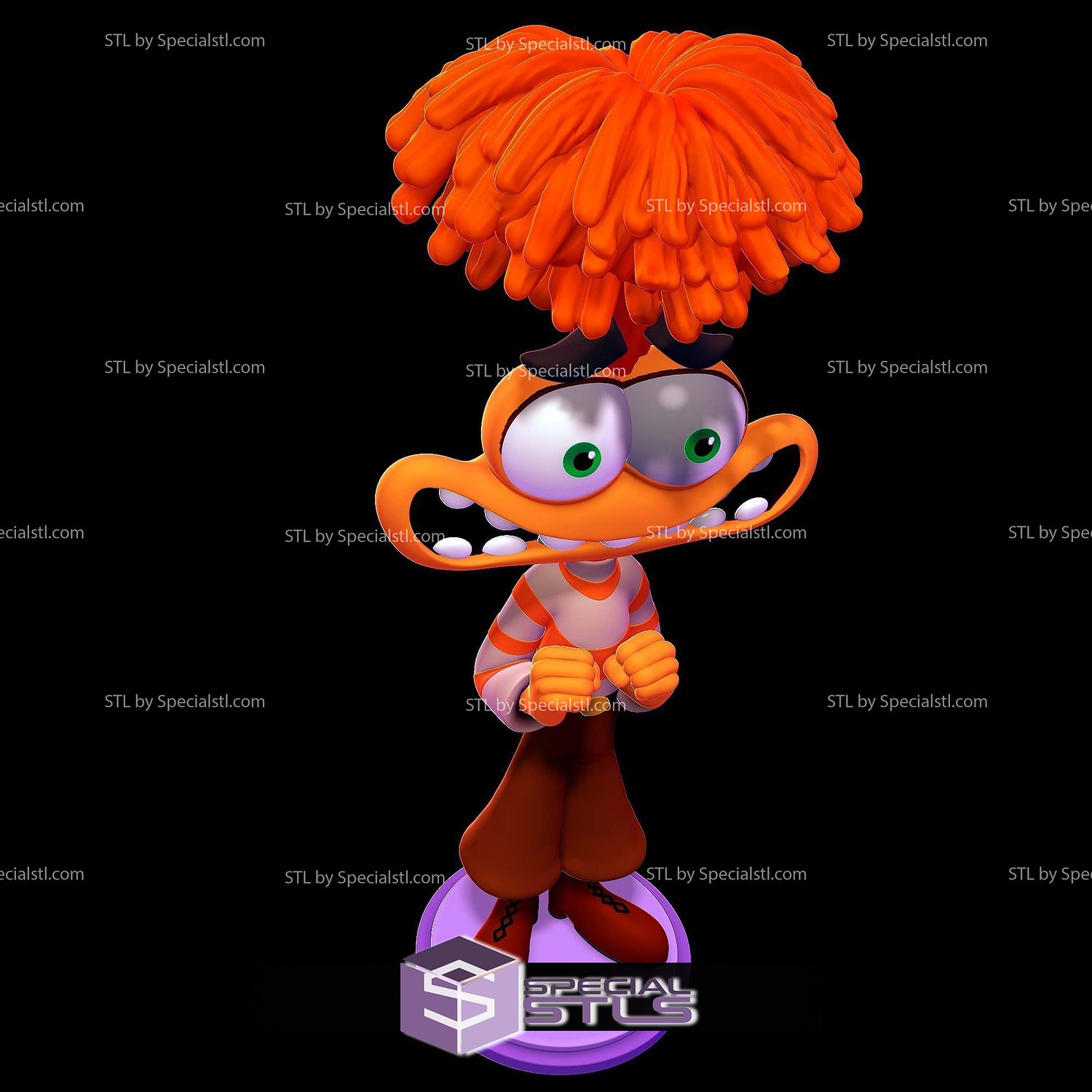 Basic STL Collection Anxiety Inside Out 2 3D Model — view 5