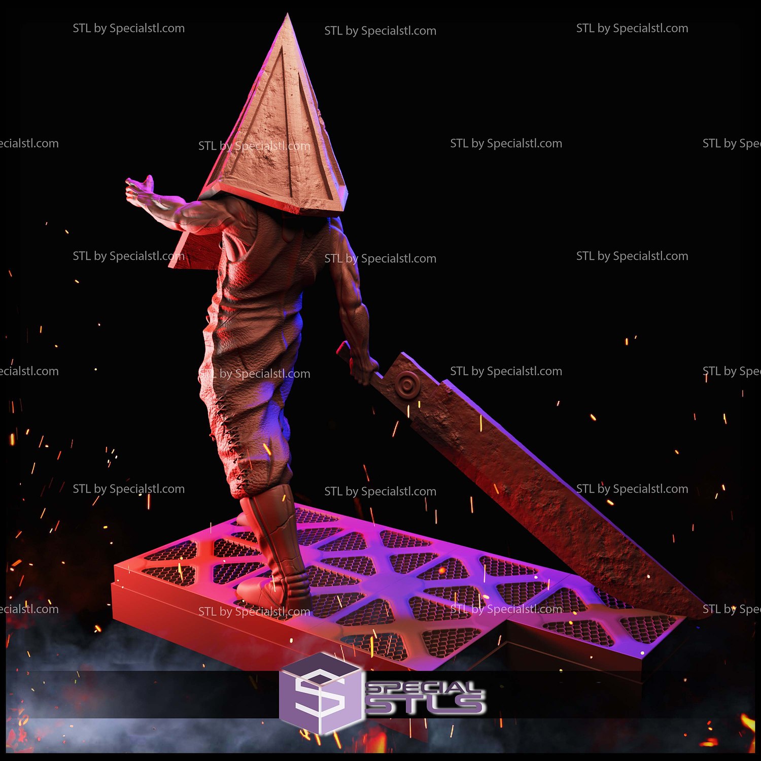 Pyramid Head Sword STL Printer Files 3D Model — view 2