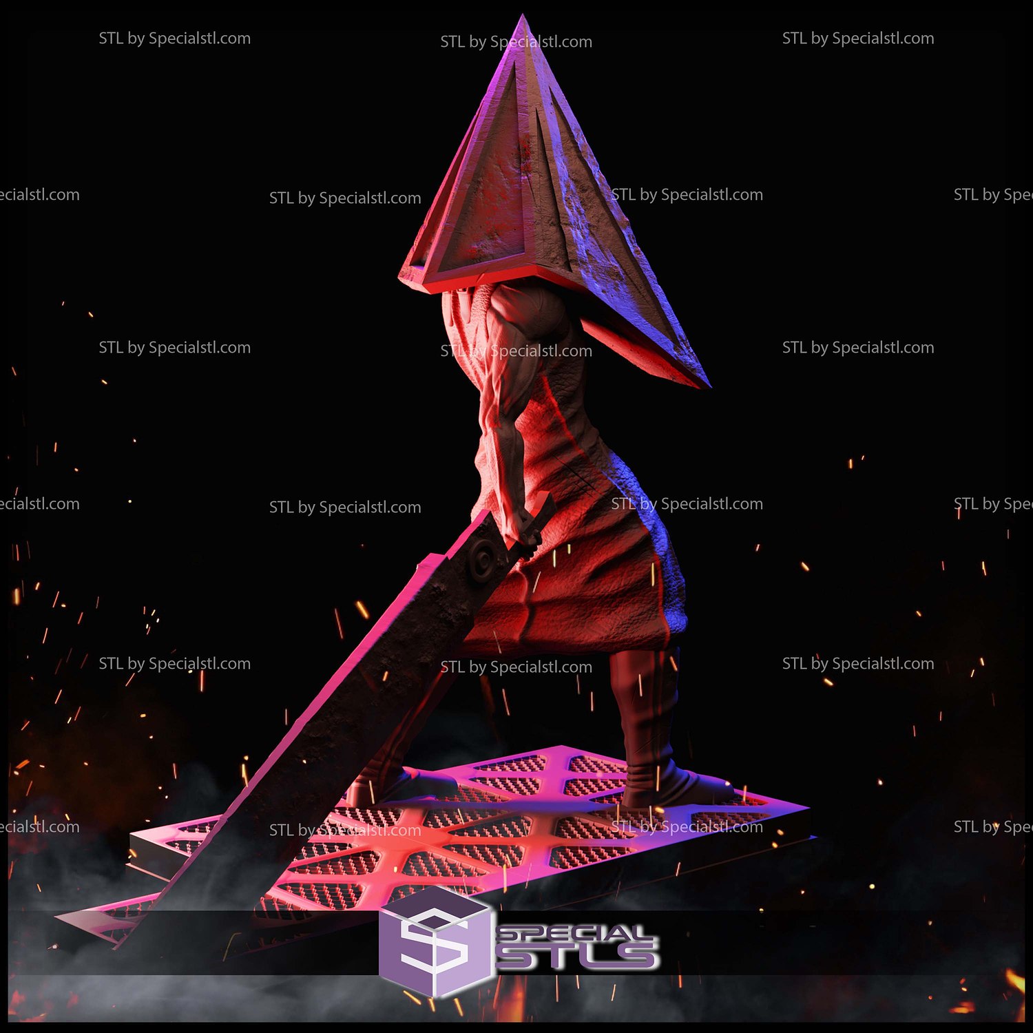 Pyramid Head Sword STL Printer Files 3D Model — view 3