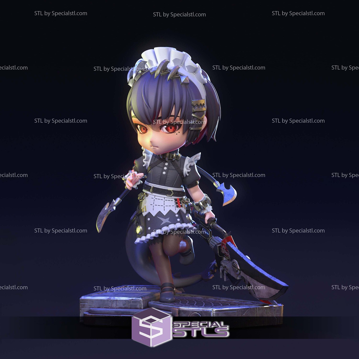 Ellen Joe Chibi Zenless Zone Zero STL Files 3D Model — view 2