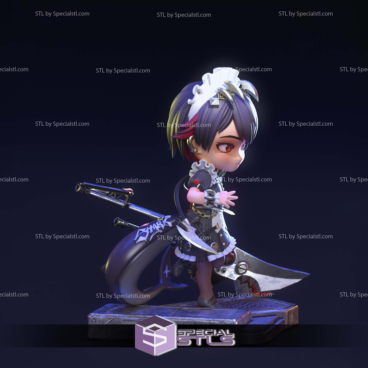Ellen Joe Chibi Zenless Zone Zero STL Files 3D Model — view 6