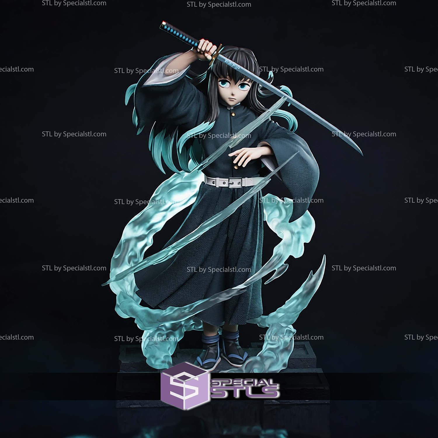 Muichiro Tokito 220mm STL Files 3D Model — view 2