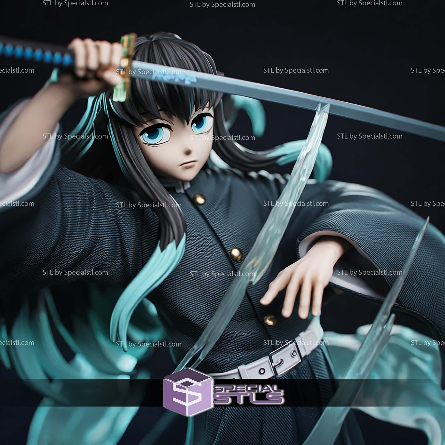 Muichiro Tokito 220mm STL Files 3D Model — view 4