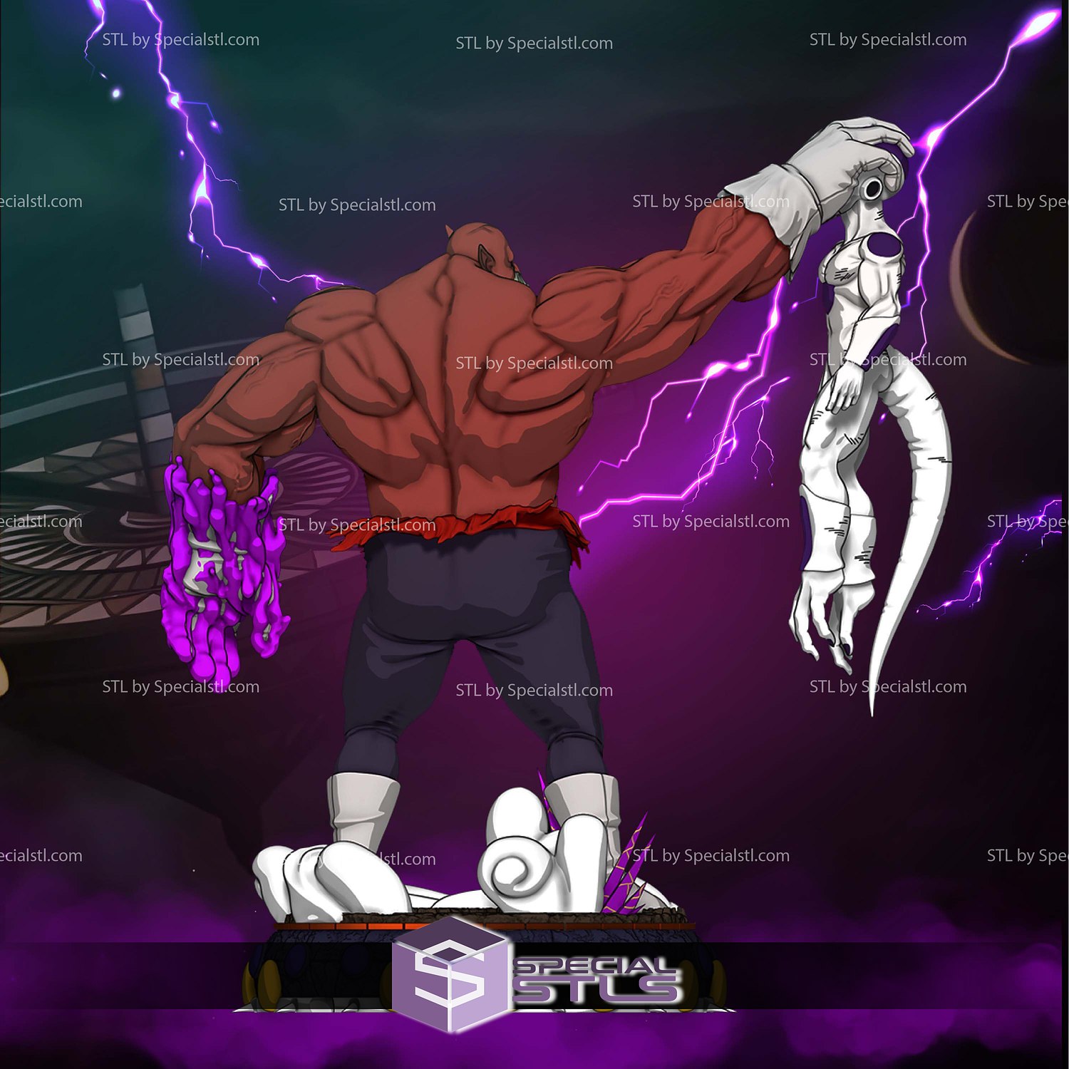 Toppo vs Frieza V2 1 10 Scale 3D Printer Files STL Model — view 3