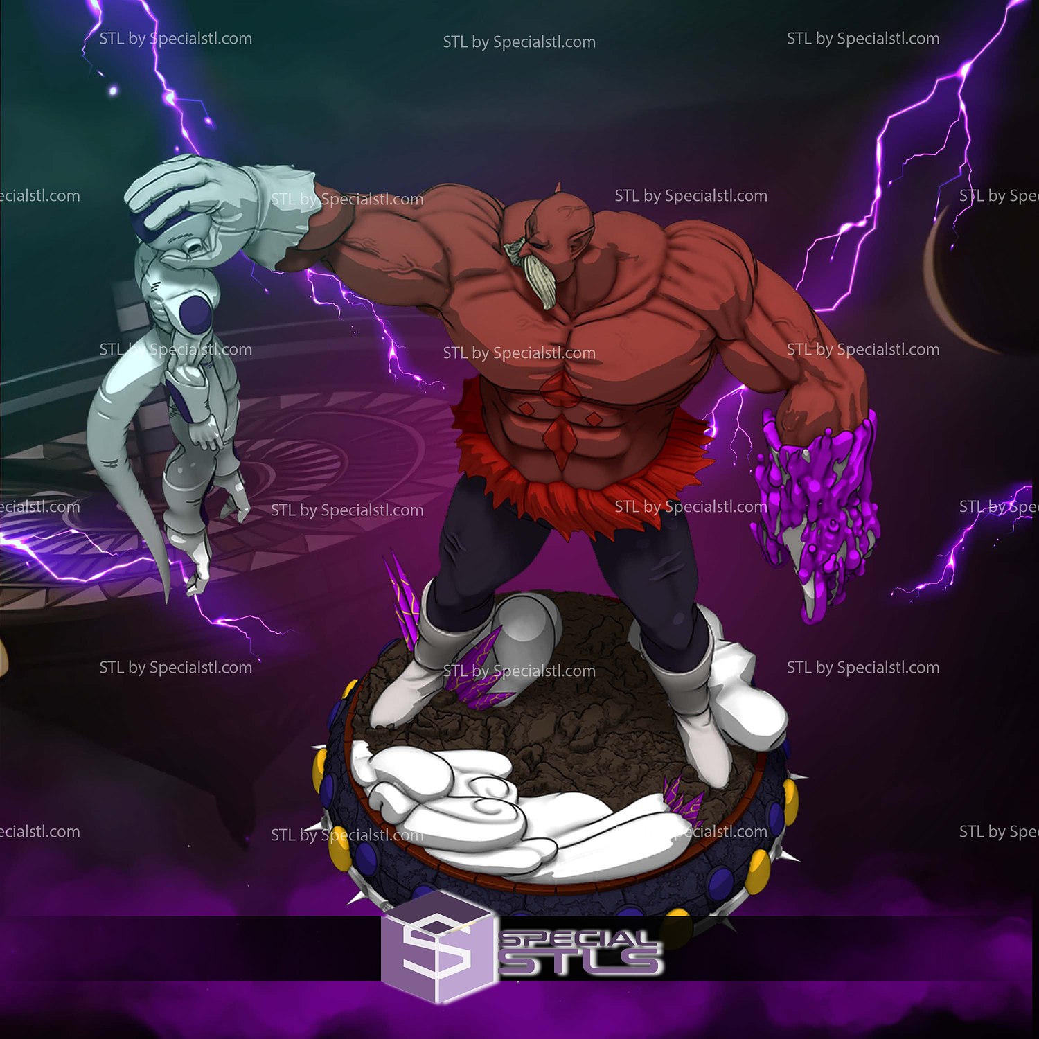 Toppo vs Frieza V2 1 10 Scale 3D Printer Files STL Model — view 4
