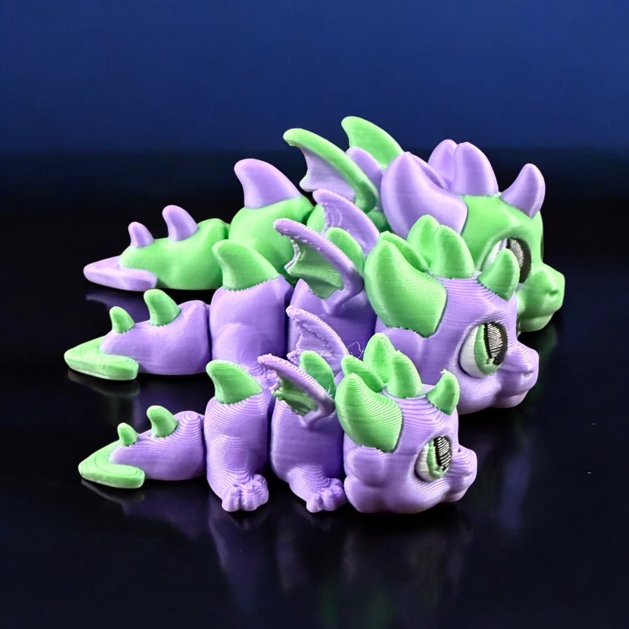Chunkers - Dragon - Winged and Wingless 3D 3MF Model