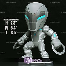 Chibi STL Collection Tron Legacy 3D Model — view 1