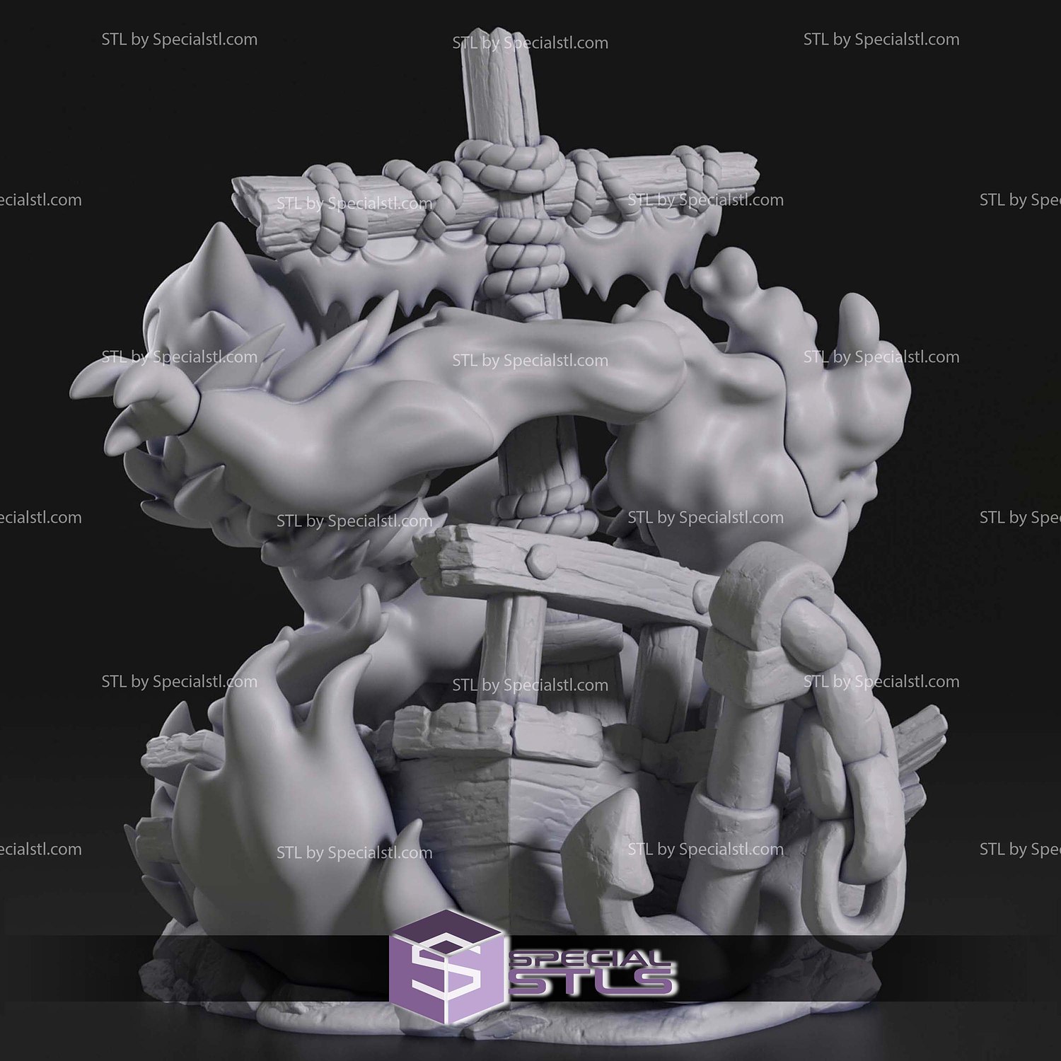 Chibi Ghost Gengar Pokemon 3D Printer Files STL Model — view 8
