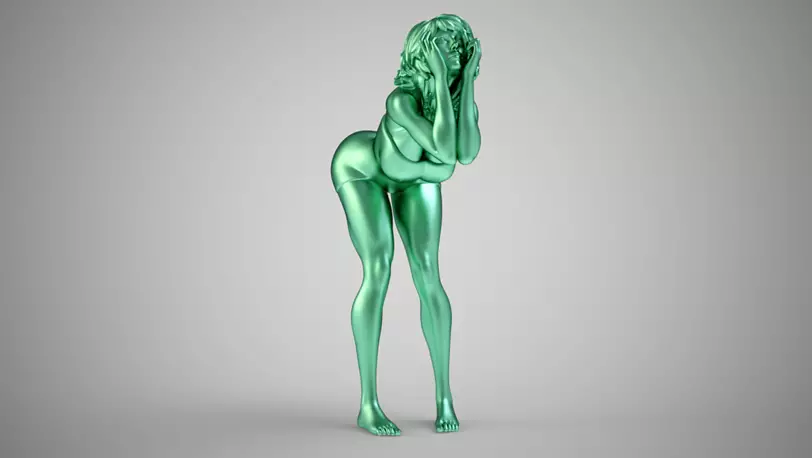 Cute Woman 3D OBJ Model