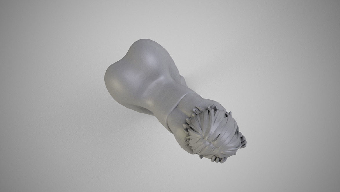Cute Woman 3D OBJ Model — view 8
