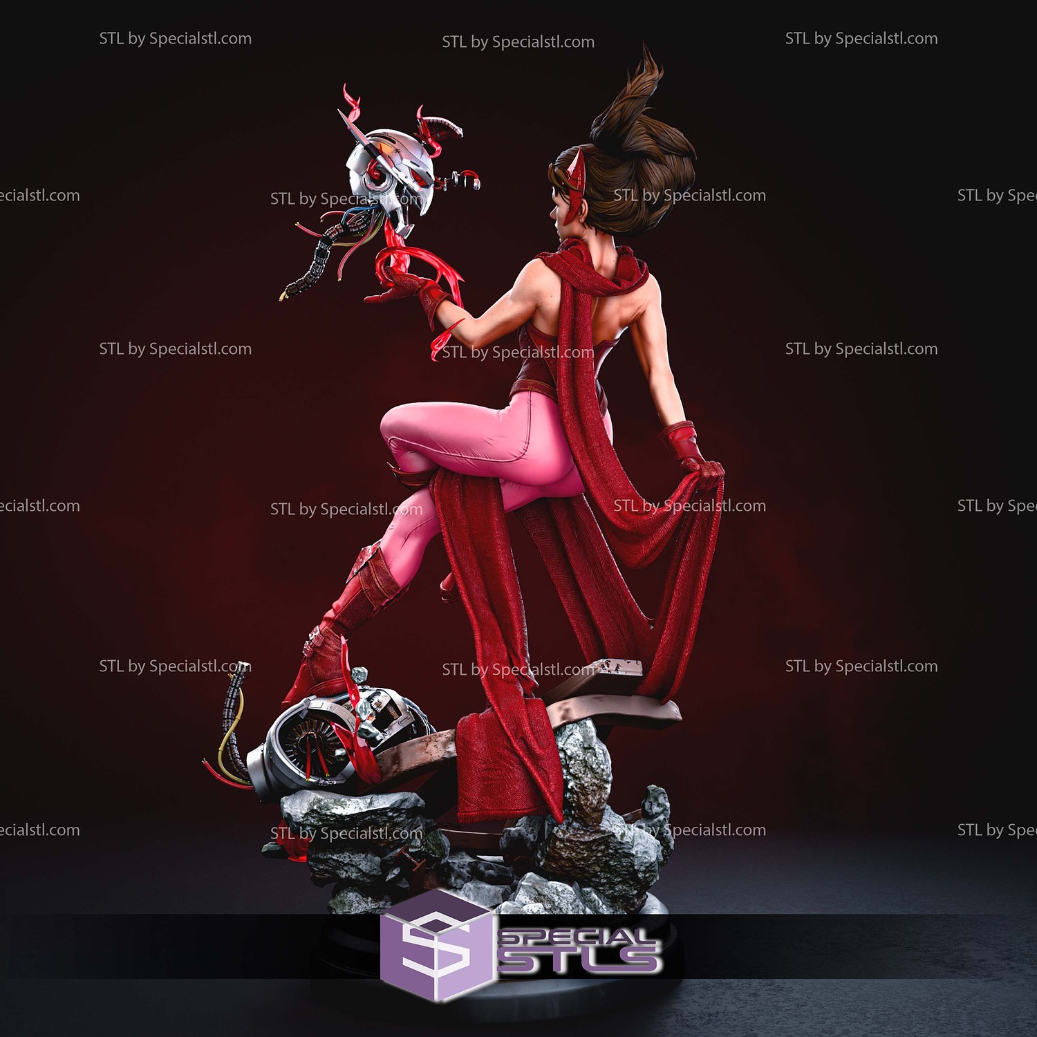 Scarlet Witch and Ultron Body STL Printer Files 3D Model — view 4