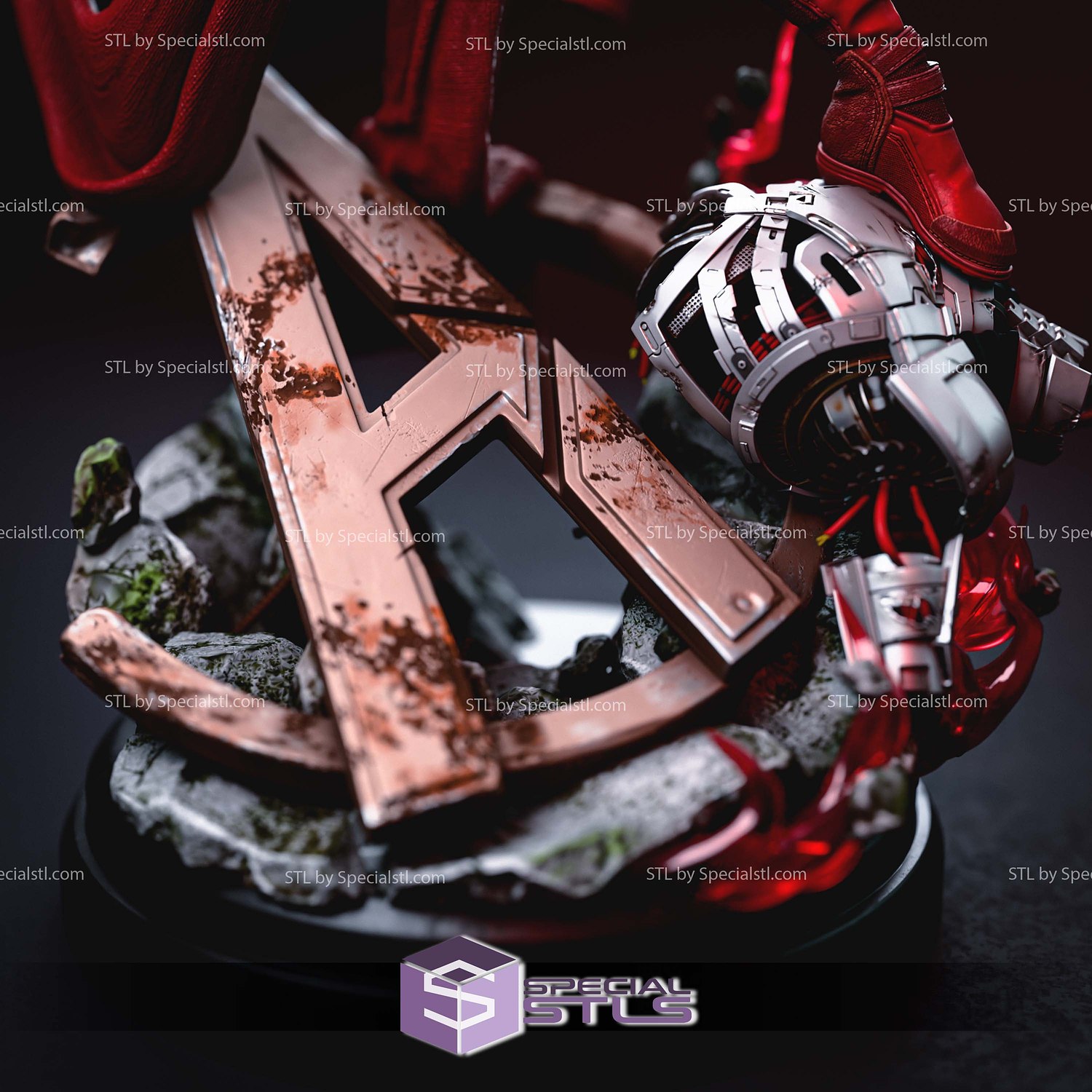 Scarlet Witch and Ultron Body STL Printer Files 3D Model — view 5