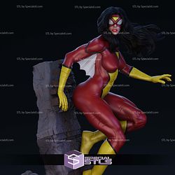 Spiderwoman by Wall STL Files 3D Model
