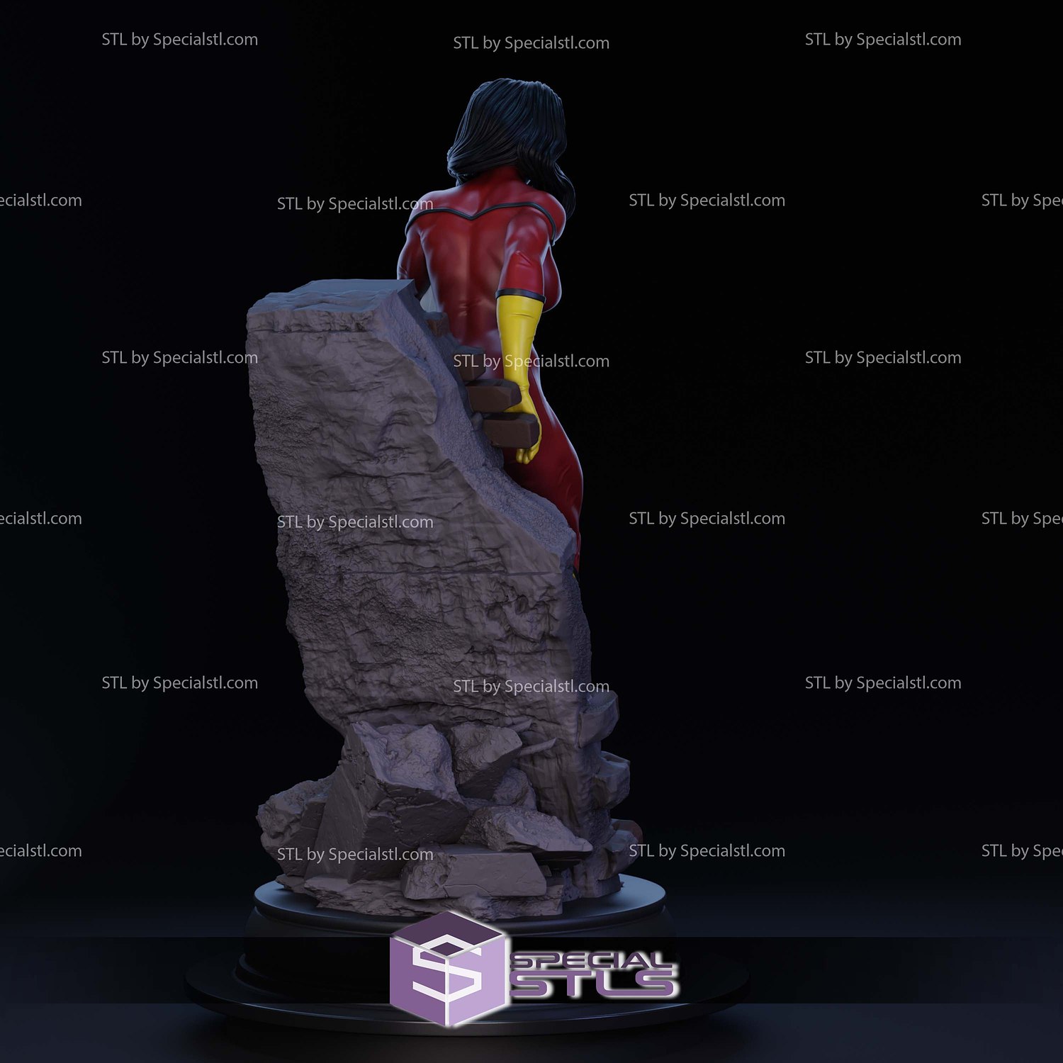 Spiderwoman by Wall STL Files 3D Model — view 7