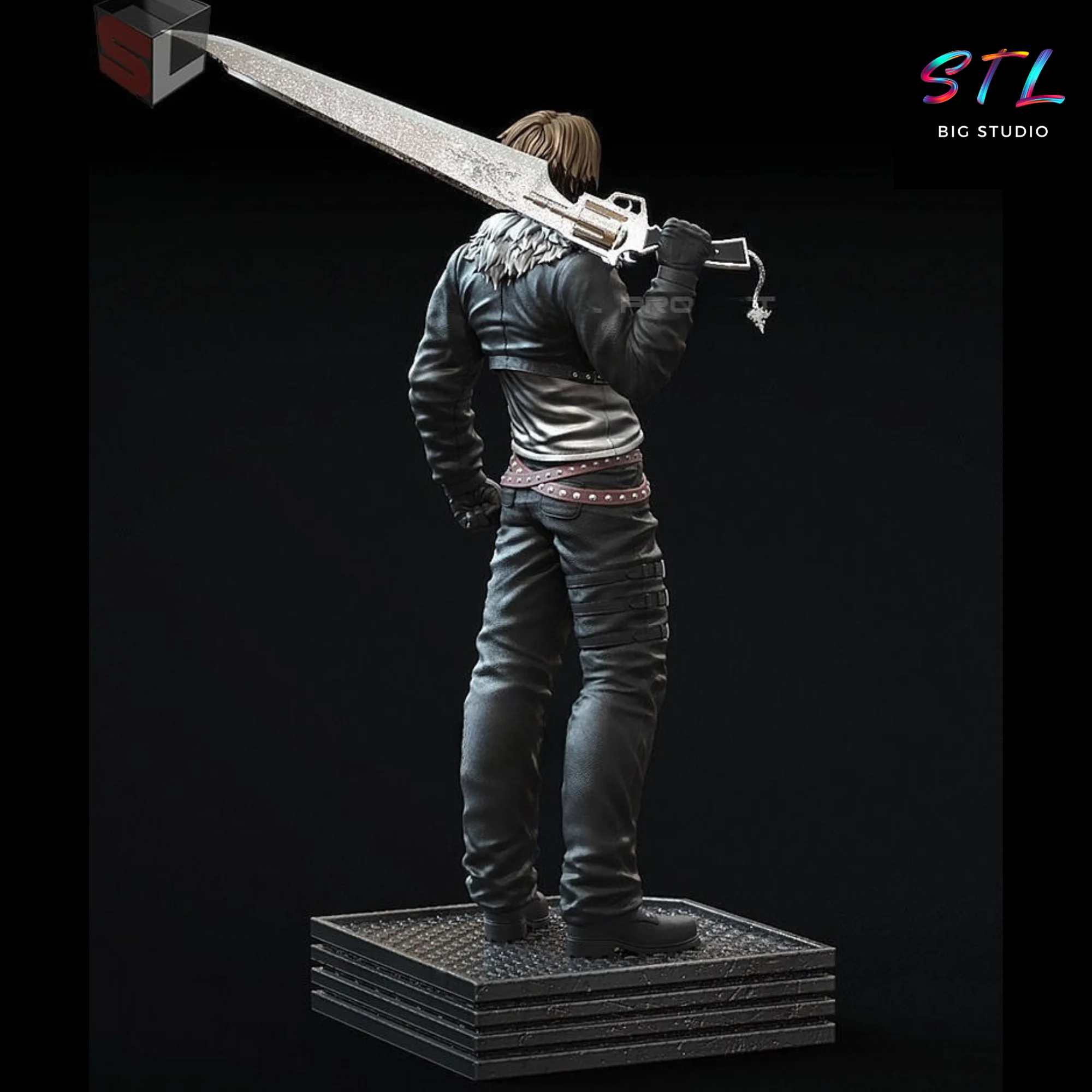 Squall Leonhart STL | 3D Printable Figure | Final Fantasy VIII Model — view 3