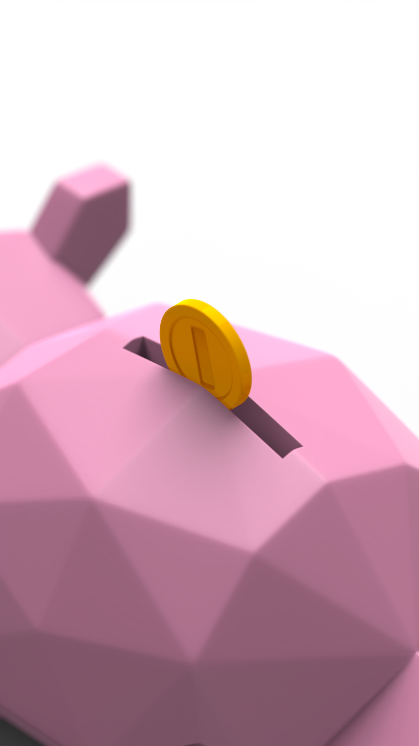 Low-poly Slowpoke - Piggy bank & Keyboard clicker included 3D STL Model — view 6