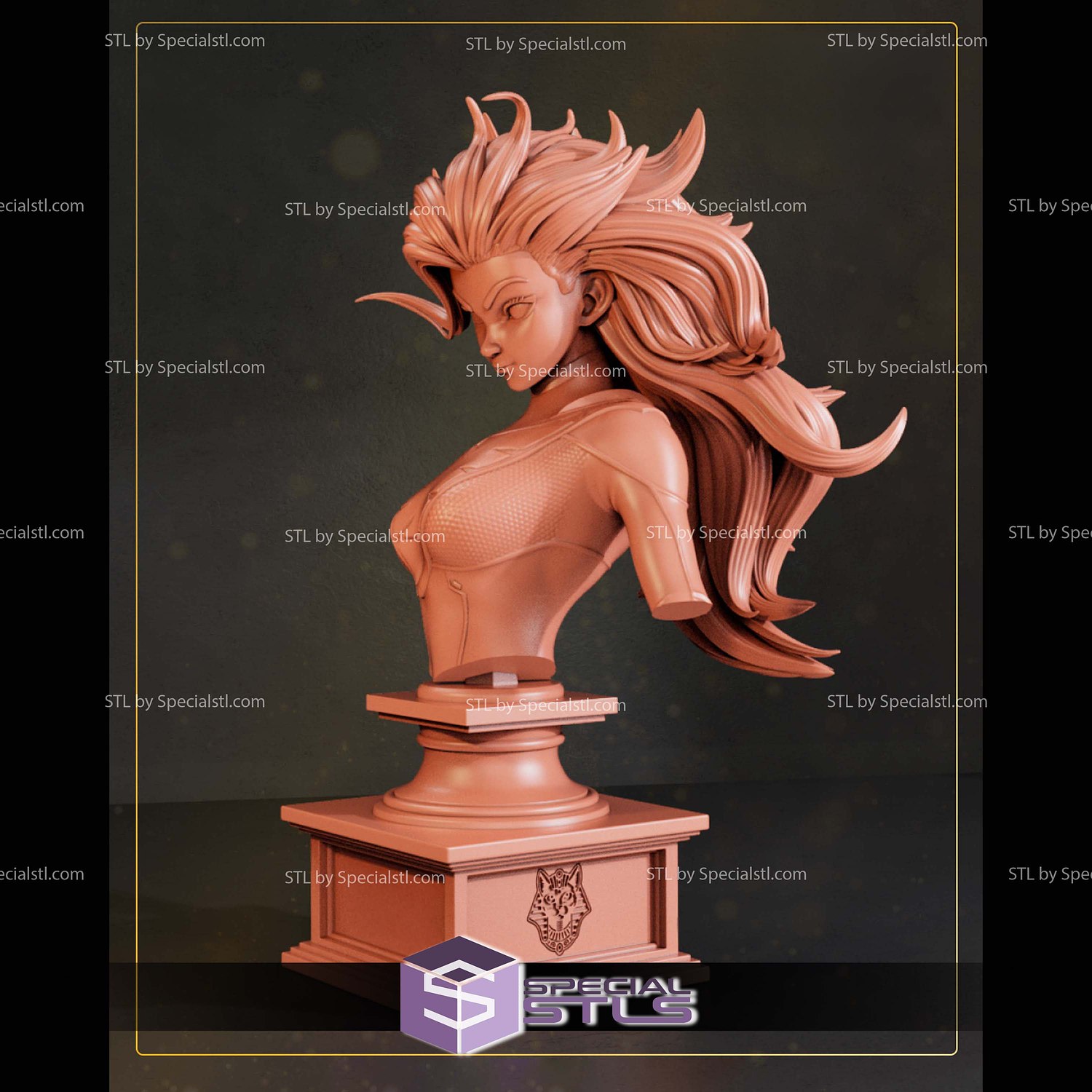 Dark Phoenix Stylized Bust 3D Printer Files STL Model — view 2