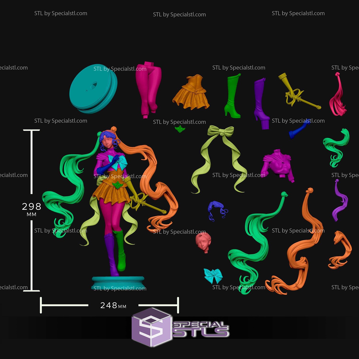 Sailor Moon New Style 3D Printer Files STL Model — view 5