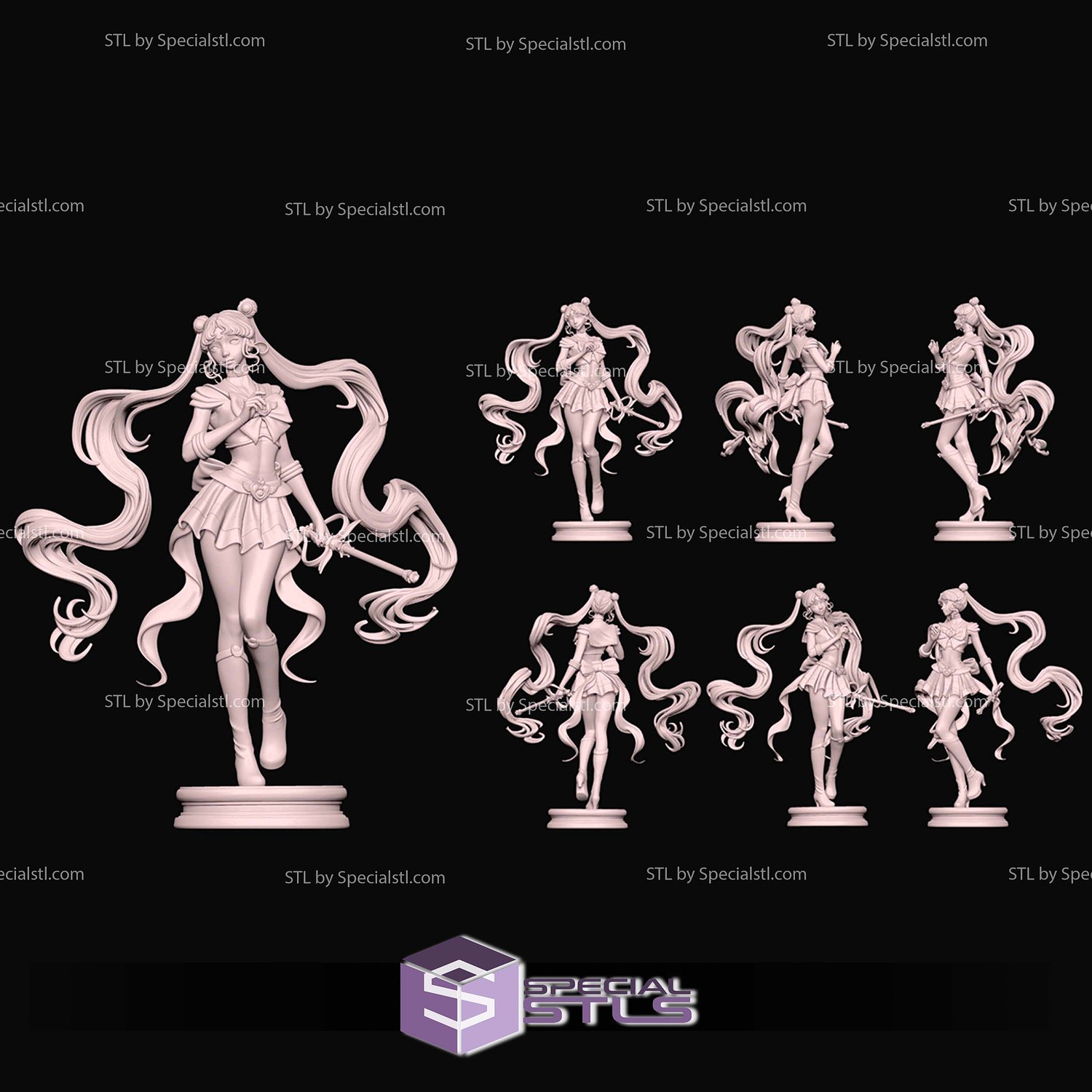 Sailor Moon New Style 3D Printer Files STL Model — view 6