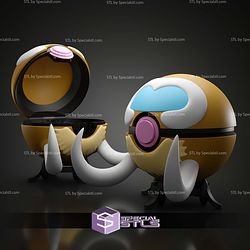 Basic Pokemon Collection Mamoswine Pokeball 3D STL Model