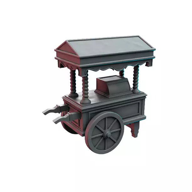 Icecreamcart II - Detailed Tabletop Figurine 3D STL Model