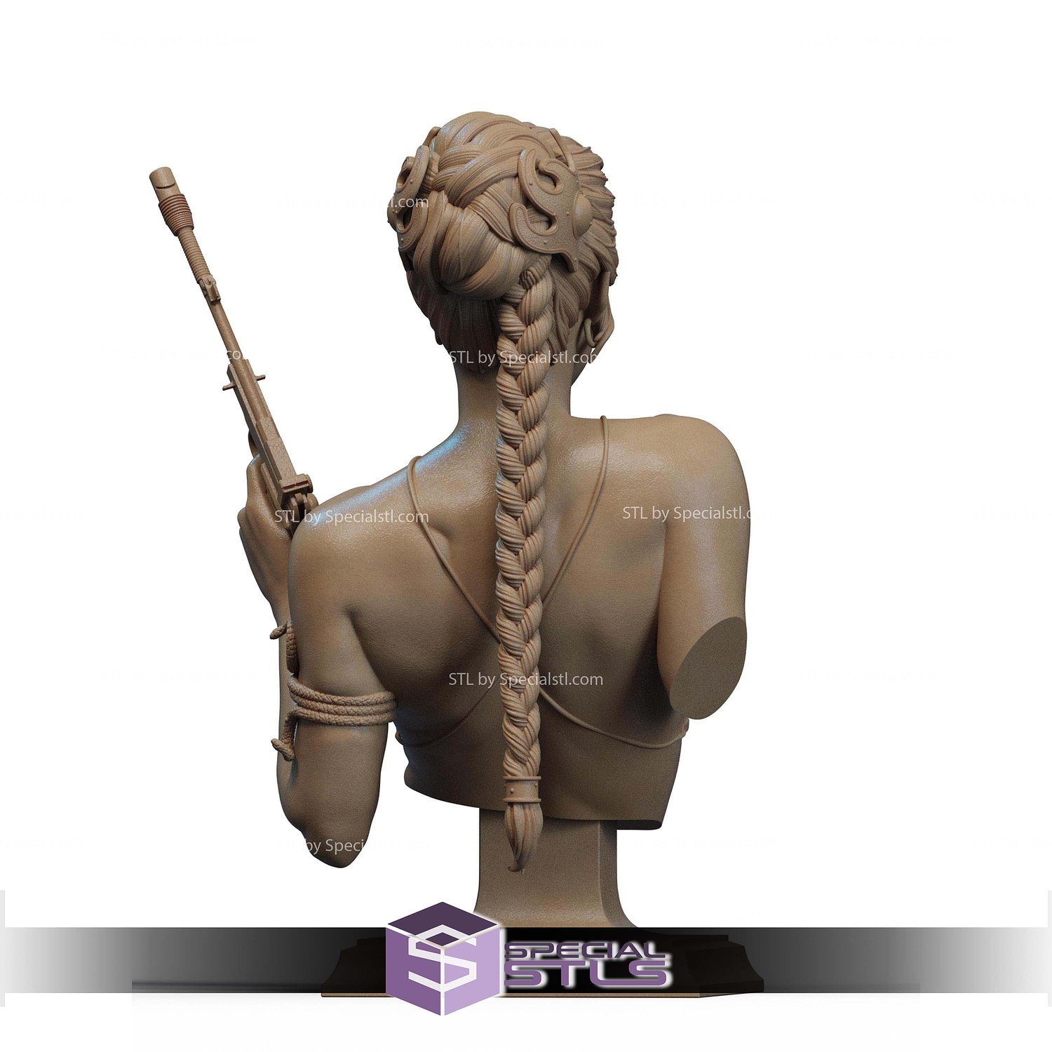 Princess Leia Classic and R2D2 Bust STL Files 3D Model — view 2
