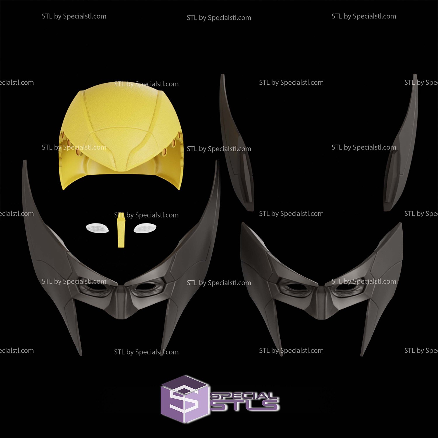 Cosplay STL Files Wolverine PS5 Helmet 3D Model — view 6
