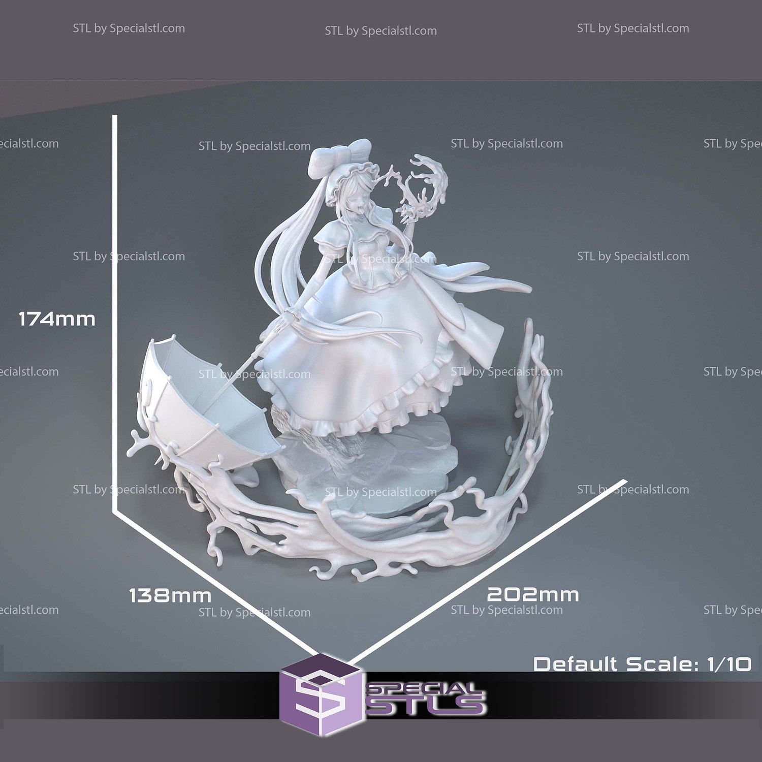 Shalltear Bloodfallen Overlord Digital STL Files 3D Model — view 4