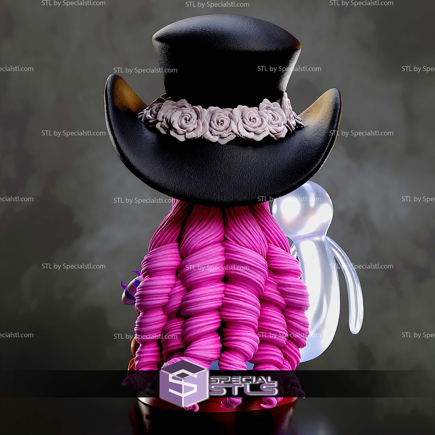 Perona Ghost Princess Bust STL Files 3D Model — view 3