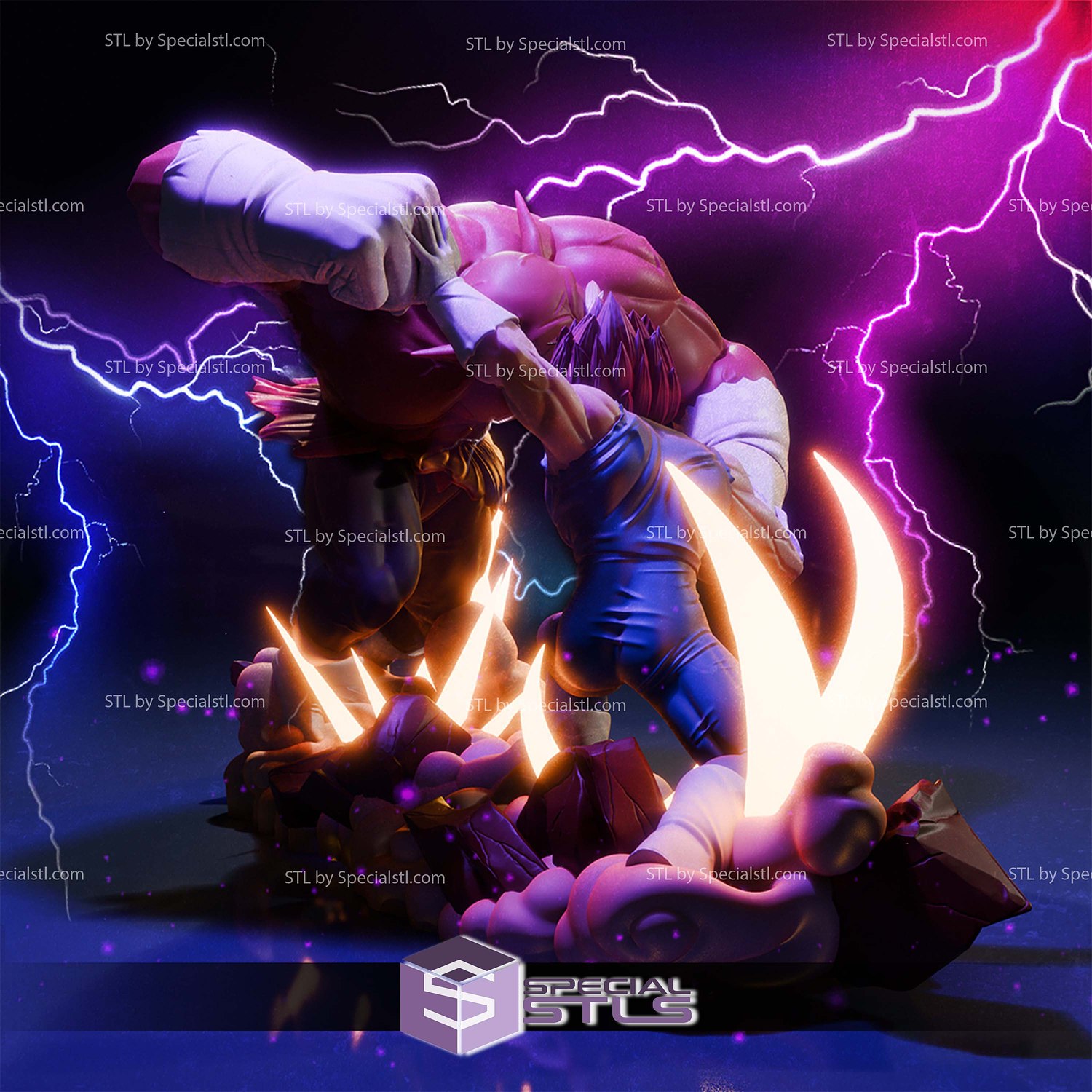 Vegeta Fight Toppo 3D Print Files STL Model — view 4