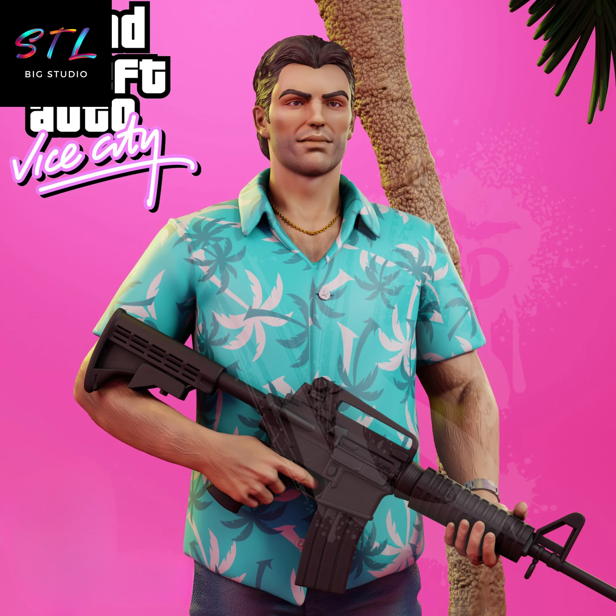 Tommy Vercetti STL | GTA Vice City | 3D Printable Figure Model — view 5