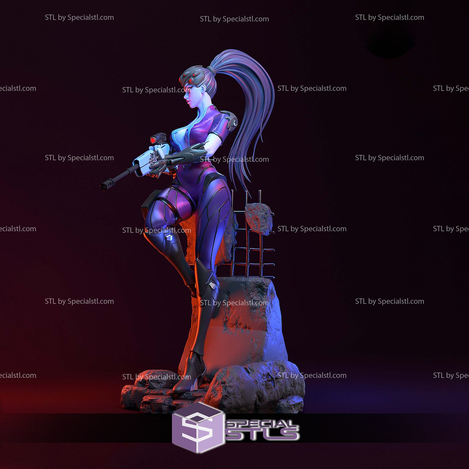 Widowmaker Sniper 3D Printer Files STL Model — view 4